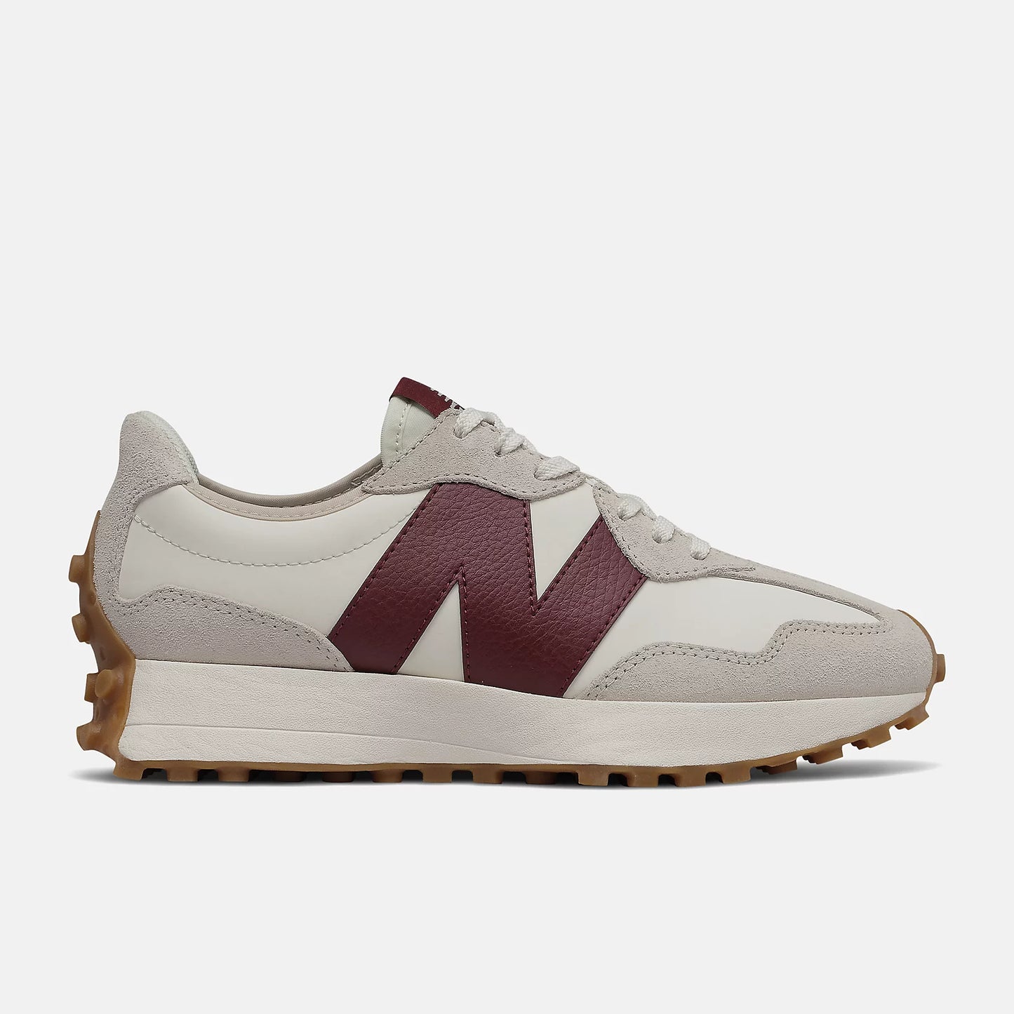 New balance blanco beje y bordo